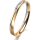 Ring 14 Karat Gelb-/Weissgold 2.5 mm l&auml;ngsmatt