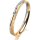 Ring 14 Karat Gelb-/Weissgold 2.5 mm kreismatt 1 Brillant G vs 0,025ct