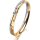 Ring 14 Karat Gelb-/Weissgold 2.5 mm diamantmatt 1 Brillant G vs 0,025ct