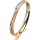 Ring 18 Karat Gelb-/Weissgold 2.5 mm kristallmatt