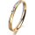 Ring 18 Karat Gelb-/Weissgold 2.5 mm sandmatt 1 Brillant G vs 0,025ct