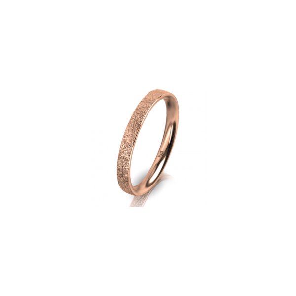 Ring 18 Karat Rotgold 2.5 mm kristallmatt