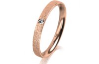 Ring 18 Karat Rotgold 2.5 mm kreismatt 1 Brillant G vs...