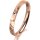 Ring 18 Karat Rotgold 2.5 mm diamantmatt 1 Brillant G vs 0,025ct