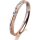Ring 18 Karat Rot-/Weissgold 2.5 mm kristallmatt 1 Brillant G vs 0,025ct