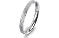 Ring 14 Karat Weissgold 2.5 mm kristallmatt