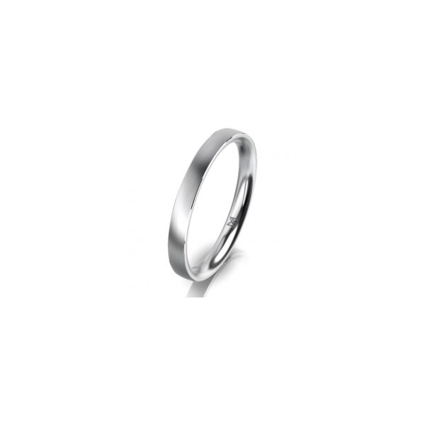 Ring 18 Karat Weissgold 2.5 mm l&auml;ngsmatt