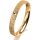 Ring 14 Karat Gelbgold 3.0 mm kristallmatt 1 Brillant G vs 0,025ct