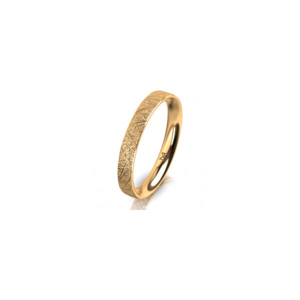 Ring 18 Karat Gelbgold 3.0 mm kristallmatt