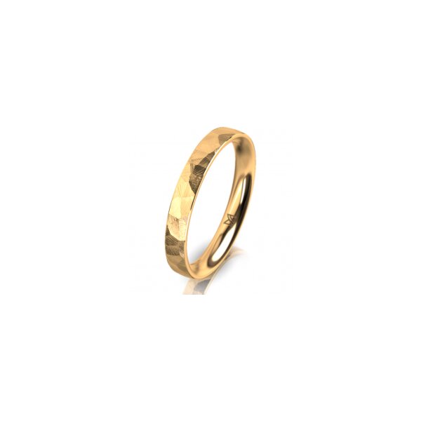 Ring 18 Karat Gelbgold 3.0 mm diamantmatt