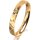 Ring 18 Karat Gelbgold 3.0 mm diamantmatt 1 Brillant G vs 0,025ct