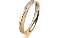 Ring 14 Karat Gelb-/Weissgold 3.0 mm kreismatt