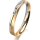 Ring 14 Karat Gelb-/Weissgold 3.0 mm sandmatt 1 Brillant G vs 0,025ct