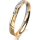 Ring 14 Karat Gelb-/Weissgold 3.0 mm diamantmatt 1 Brillant G vs 0,025ct