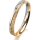 Ring 18 Karat Gelb-/Weissgold 3.0 mm kristallmatt