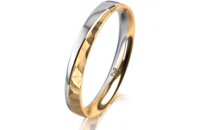 Ring 18 Karat Gelb-/Weissgold 3.0 mm diamantmatt