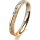 Ring 18 Karat Gelb-/Weissgold 3.0 mm kristallmatt 1 Brillant G vs 0,025ct
