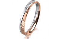 Ring 14 Karat Rot-/Weissgold 3.0 mm diamantmatt