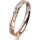 Ring 14 Karat Rot-/Weissgold 3.0 mm diamantmatt 1 Brillant G vs 0,025ct