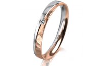 Ring 18 Karat Rot-/Weissgold 3.0 mm diamantmatt 1...