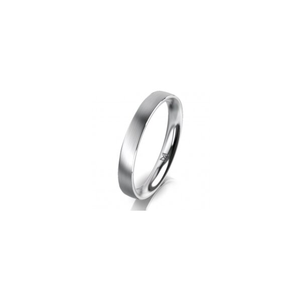 Ring 14 Karat Weissgold 3.0 mm l&auml;ngsmatt