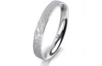 Ring 14 Karat Weissgold 3.0 mm kreismatt