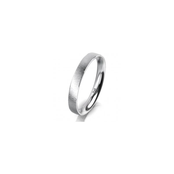 Ring 14 Karat Weissgold 3.0 mm sandmatt