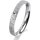 Ring 14 Karat Weissgold 3.0 mm kristallmatt 1 Brillant G vs 0,025ct