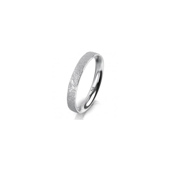Ring 18 Karat Weissgold 3.0 mm kreismatt