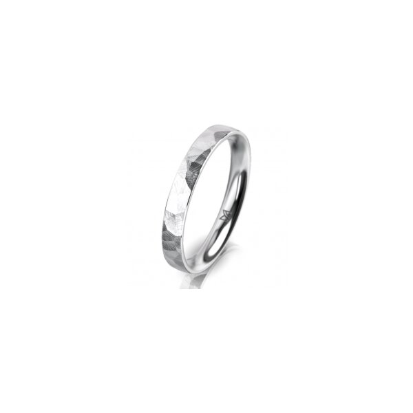 Ring 18 Karat Weissgold 3.0 mm diamantmatt