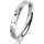 Ring 18 Karat Weissgold 3.0 mm diamantmatt 1 Brillant G vs 0,025ct