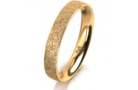 Ring 14 Karat Gelbgold 3.5 mm kristallmatt
