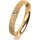Ring 14 Karat Gelbgold 3.5 mm kristallmatt 1 Brillant G vs 0,025ct