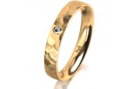 Ring 14 Karat Gelbgold 3.5 mm diamantmatt 1 Brillant G vs...
