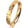 Ring 14 Karat Gelbgold 3.5 mm diamantmatt 1 Brillant G vs 0,025ct