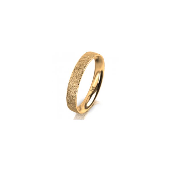 Ring 18 Karat Gelbgold 3.5 mm kristallmatt