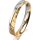 Ring 14 Karat Gelb-/Weissgold 3.5 mm diamantmatt