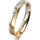 Ring 14 Karat Gelb-/Weissgold 3.5 mm längsmatt 1 Brillant G vs 0,025ct