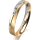 Ring 14 Karat Gelb-/Weissgold 3.5 mm sandmatt 1 Brillant G vs 0,025ct