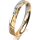 Ring 14 Karat Gelb-/Weissgold 3.5 mm diamantmatt 1 Brillant G vs 0,025ct