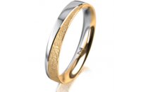 Ring 18 Karat Gelb-/Weissgold 3.5 mm kreismatt