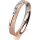 Ring 14 Karat Rot-/Weissgold 3.5 mm kreismatt 1 Brillant G vs 0,025ct