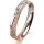 Ring 18 Karat Rot-/Weissgold 3.5 mm kristallmatt 1 Brillant G vs 0,025ct