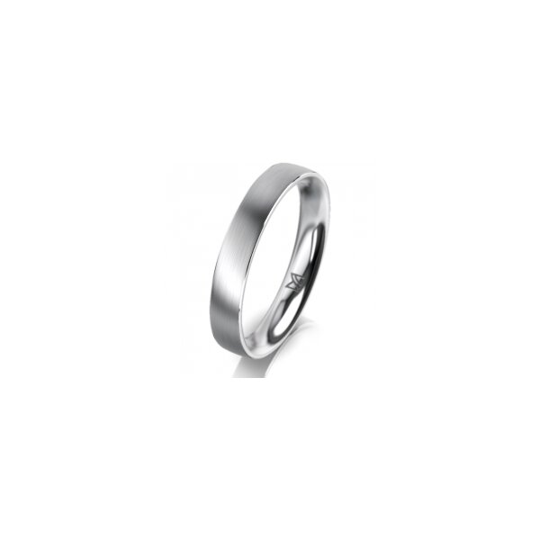 Ring 14 Karat Weissgold 3.5 mm l&auml;ngsmatt
