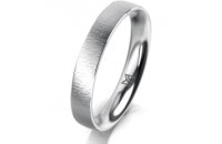 Ring 18 Karat Weissgold 3.5 mm sandmatt