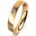 Ring 14 Karat Gelbgold 4.0 mm längsmatt 1 Brillant G vs 0,050ct