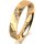 Ring 14 Karat Gelbgold 4.0 mm diamantmatt 4 Brillanten G vs Gesamt 0,020ct