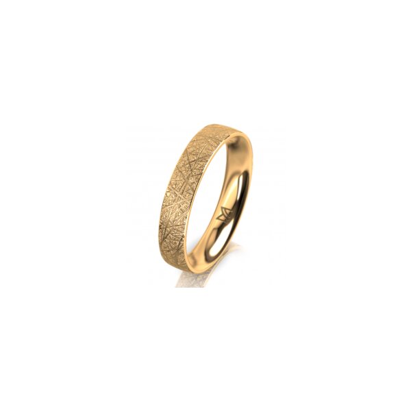 Ring 18 Karat Gelbgold 4.0 mm kristallmatt