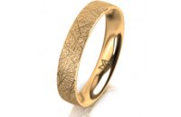 Ring 18 Karat Gelbgold 4.0 mm kristallmatt