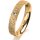 Ring 18 Karat Gelbgold 4.0 mm kristallmatt 1 Brillant G vs 0,025ct